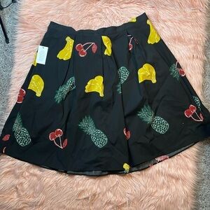 NWT Eloquii‎ A-Line Pleated Skirt Fruit Cherry Print Plus Size 20